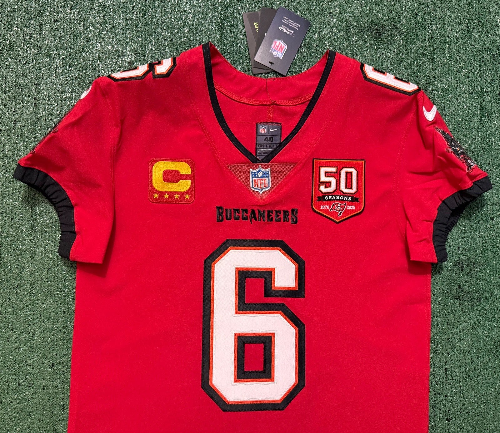 Baker Mayfield Tampa Bay Buccaneers Jersey #6 Nike Vapor Elite Red size 40 (Medium) NFL