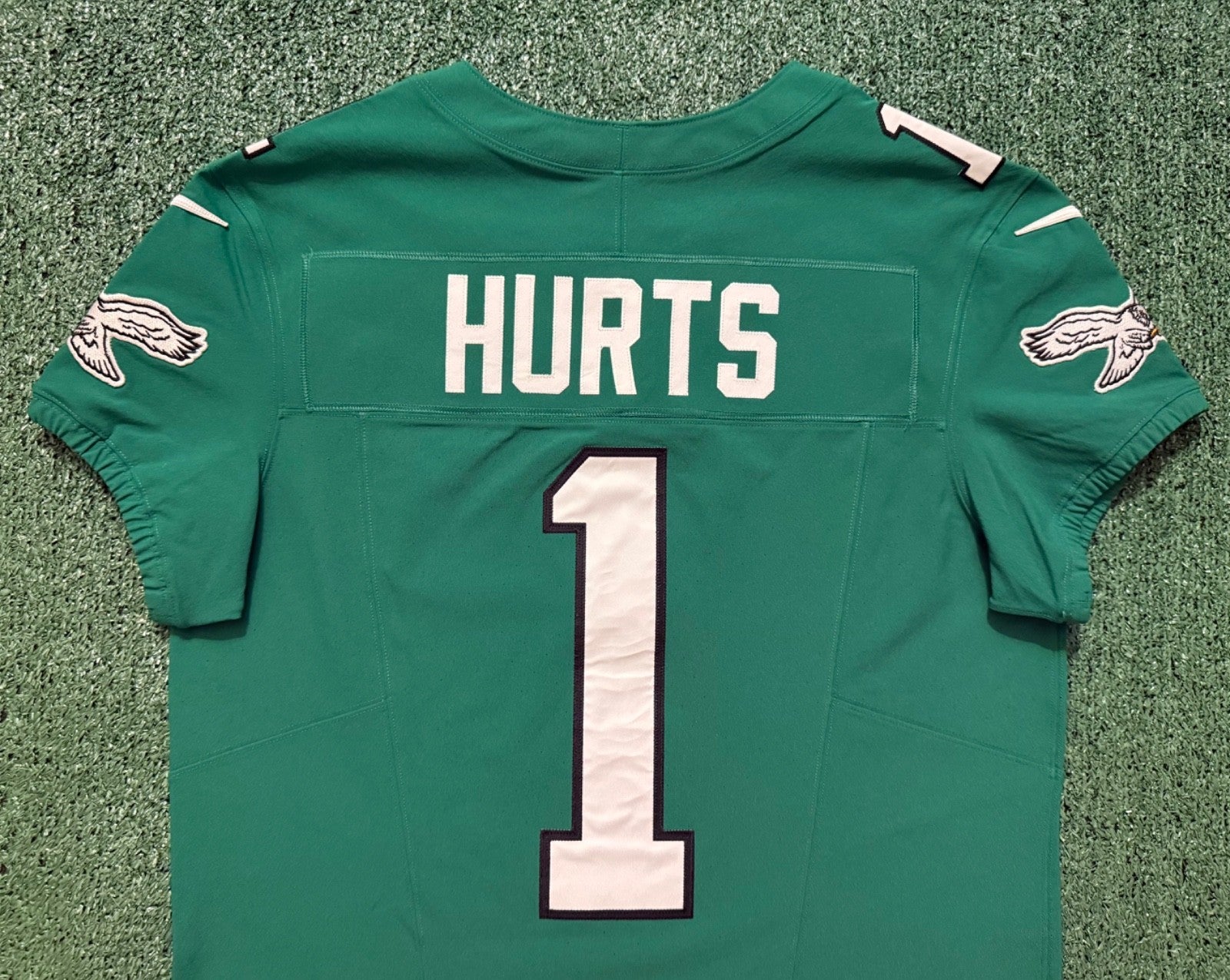 Jalen Hurts Philadelphia Eagles Jersey #1 Nike Vapor FUSE Elite Kelly Green size 44 (Large) NFL