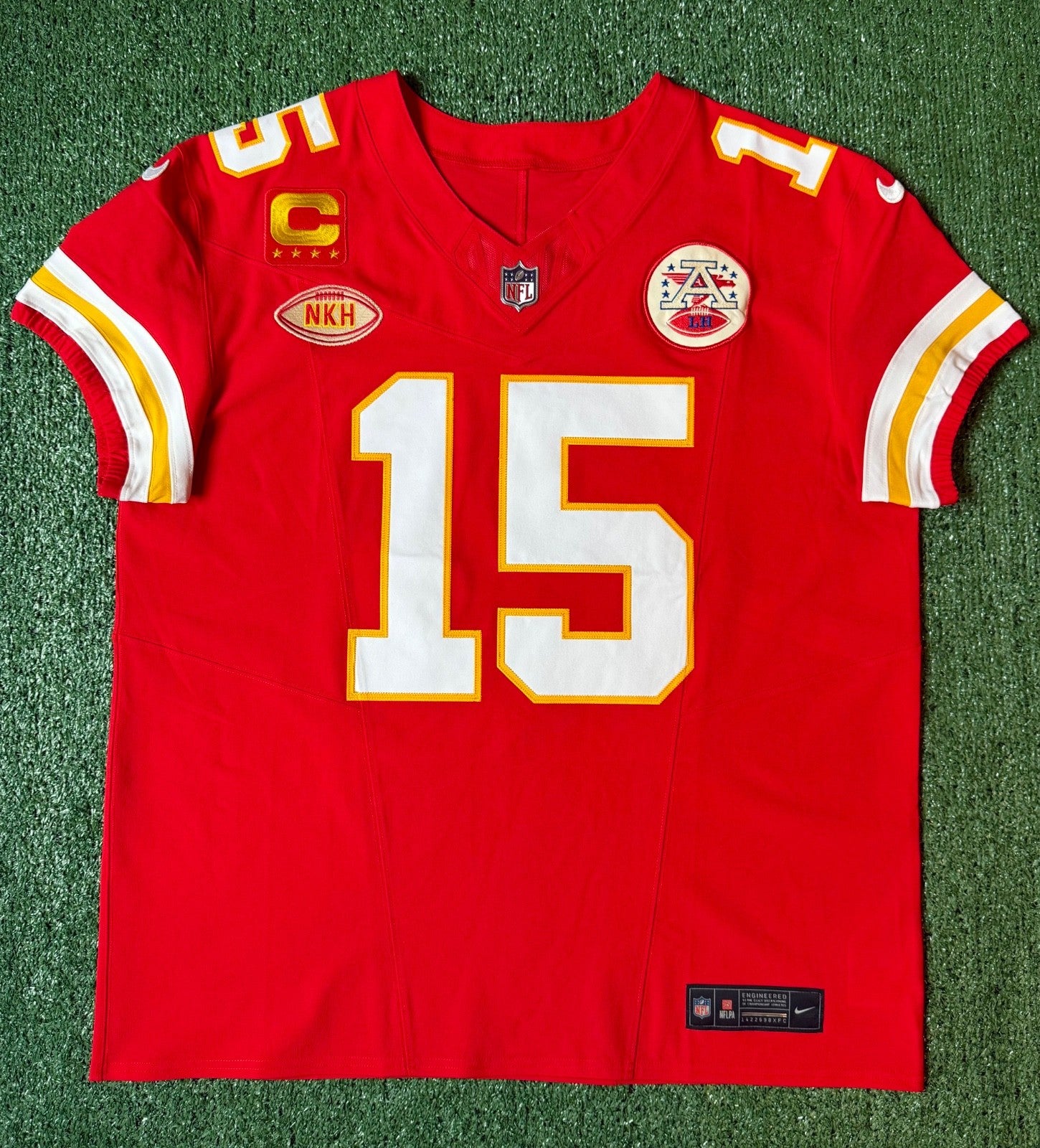 Patrick Mahomes Kansas City Chiefs Jersey #15 Nike Vapor FUSE Elite Red Size 48 (XL) NFL