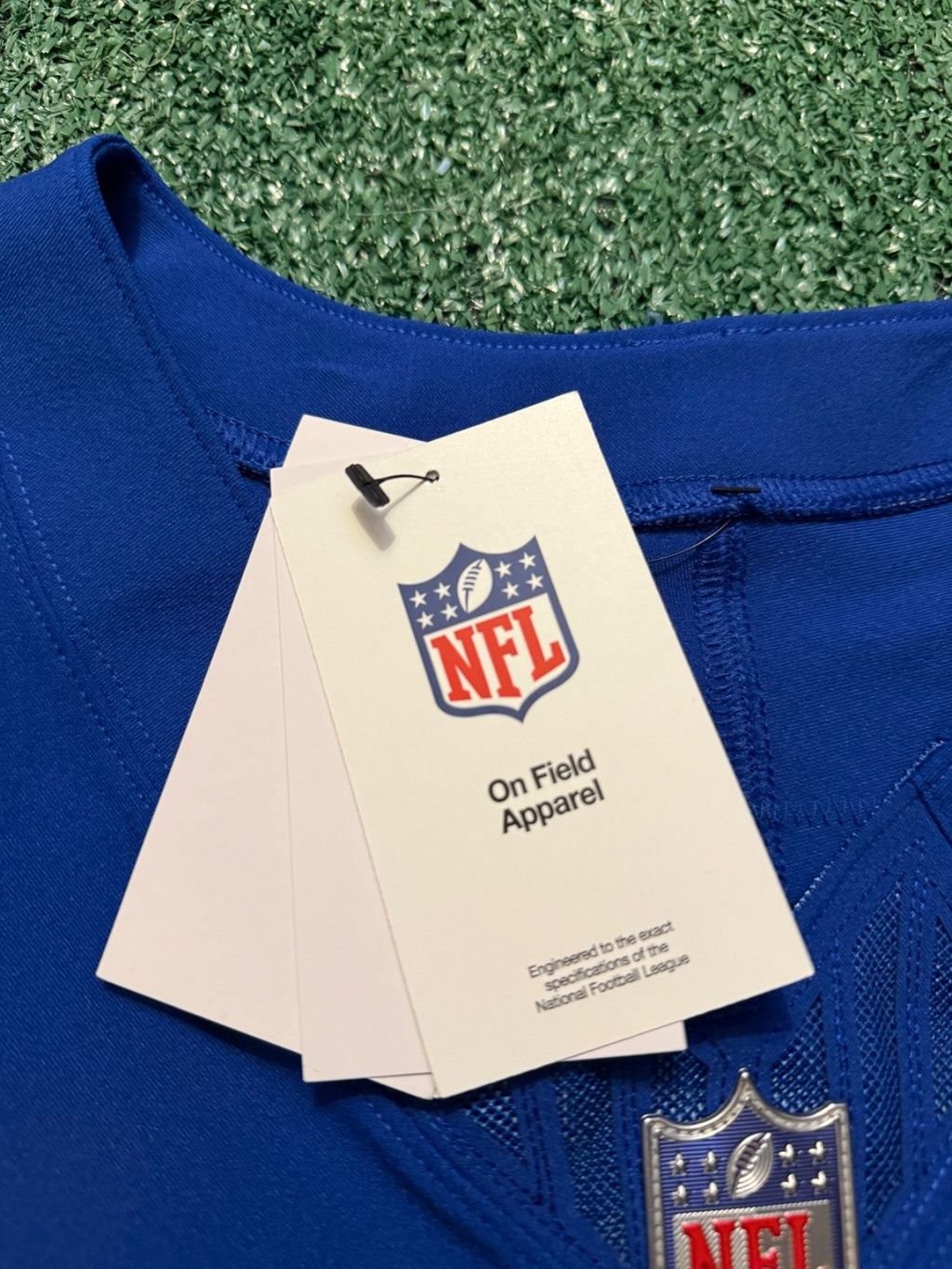 Jaxson Dart New York Giants Jersey #6 Nike Vapor FUSE Elite Blue size 44 (Large) NFL