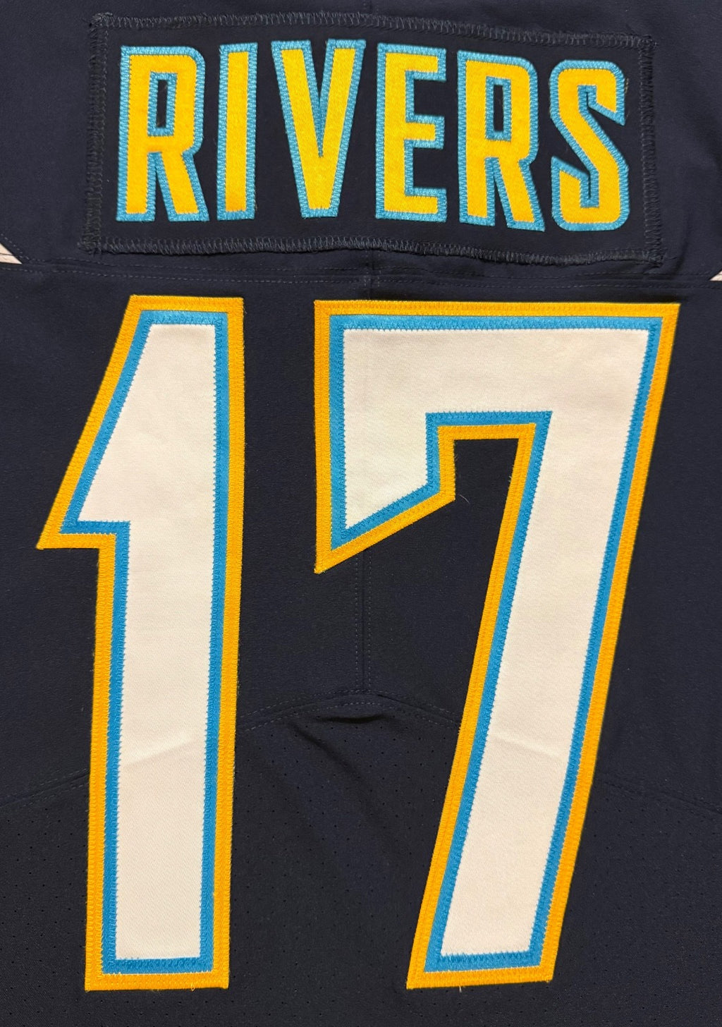 Philip Rivers Los Angeles Chargers Jersey #17 Nike Vapor Elite Navy Size 44 (L) NFL