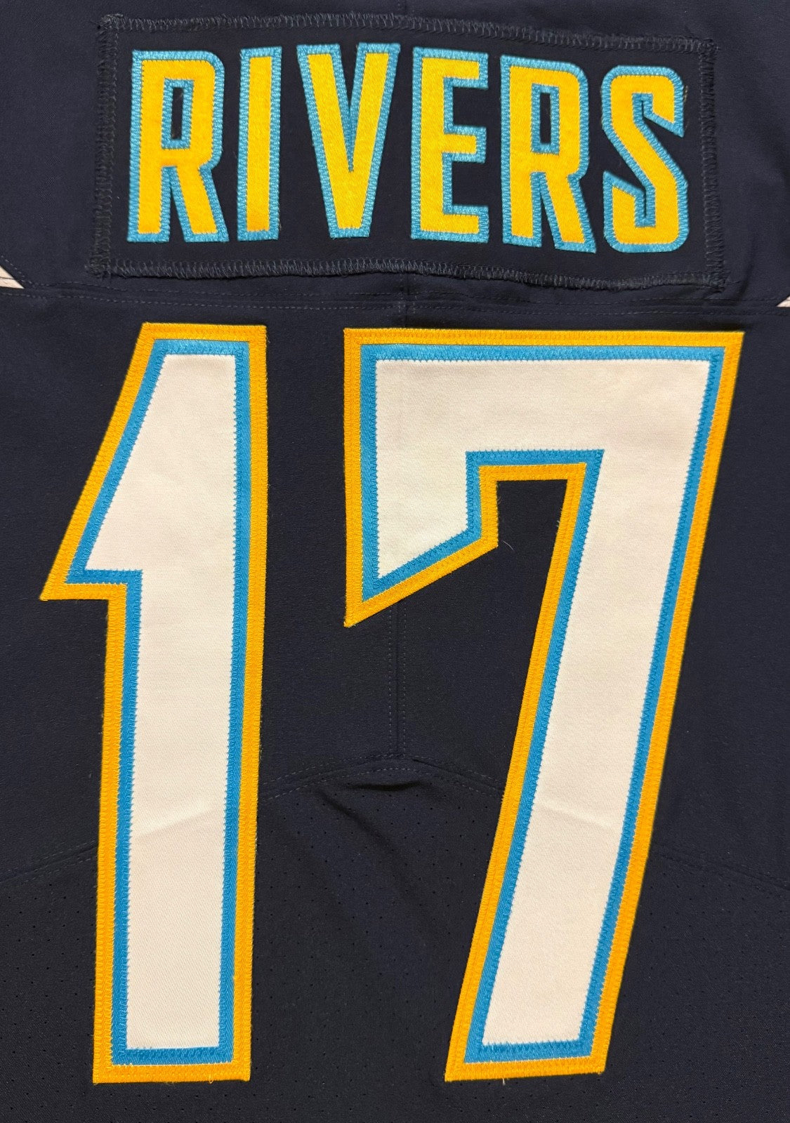 Philip Rivers Los Angeles Chargers Jersey #17 Nike Vapor Elite Navy Size 44 (L) NFL