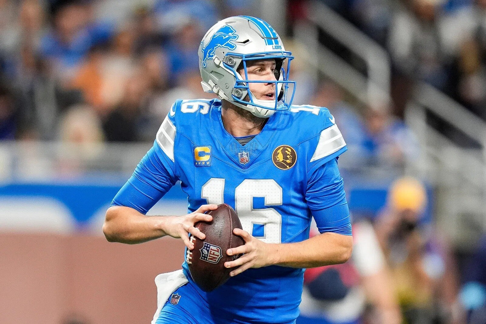 Jared Goff Detroit Lions Jersey #16  Nike Vapor FUSE Elite Blue Size 48 (XL) NFL
