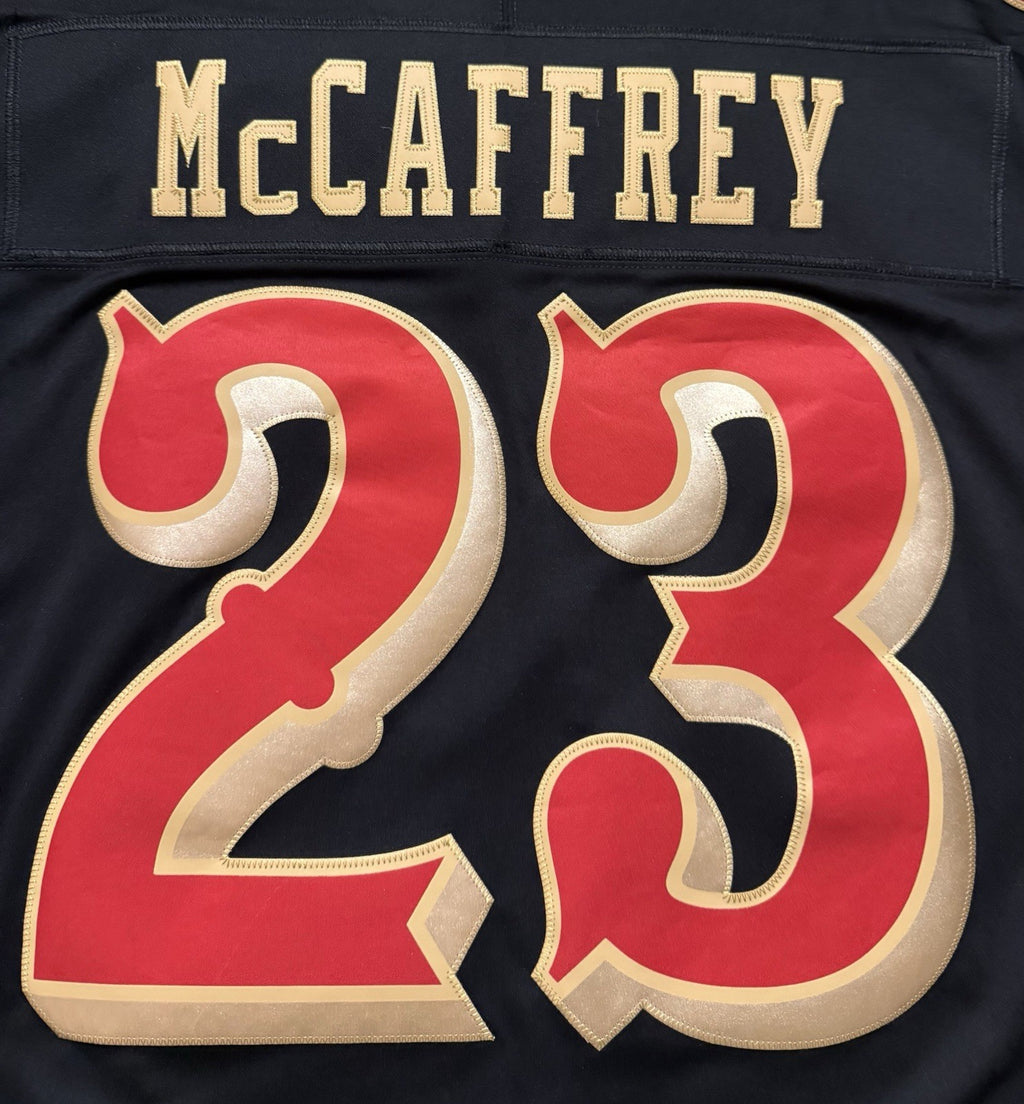 Christian McCaffrey San Francisco 49ers Jersey #23 Rivalry Limited Black Size (Large) NFL