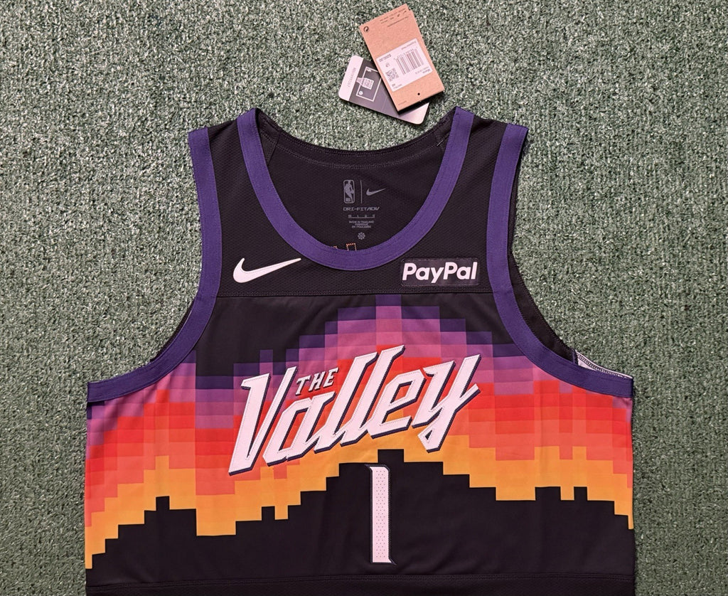 Devin Booker Phoenix Suns Jersey #1 Nike ADV Authentic Black Size 48 (L) NBA