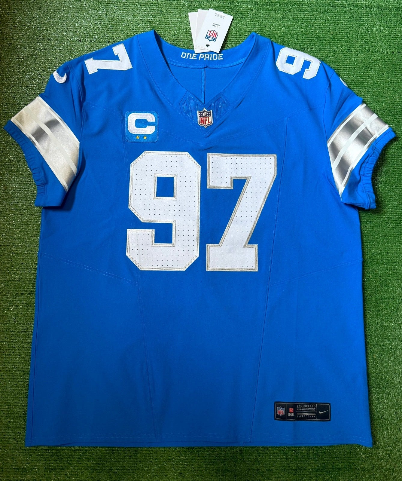 Aidan Hutchinson Detroit Lions Jersey #97 Nike Vapor FUSE Elite Blue size 48 (XL) NFL