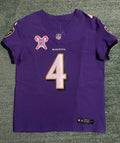Zay Flowers Baltimore Ravens Jersey #4 Nike Vapor FUSE Elite Purple Size 44 (L) NFL