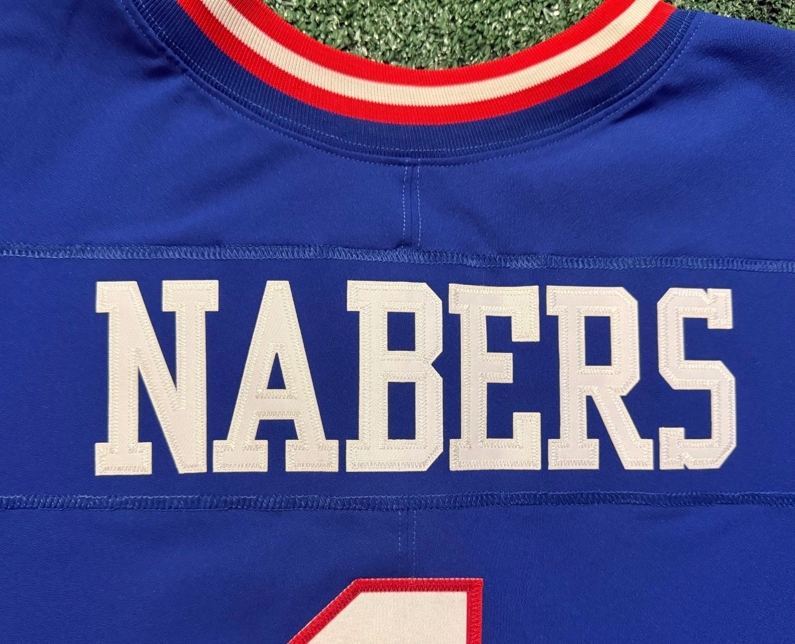 Malik Nabers New York Giants Jersey #1 Nike Vapor Elite Blue Size 40 (Medium) NFL