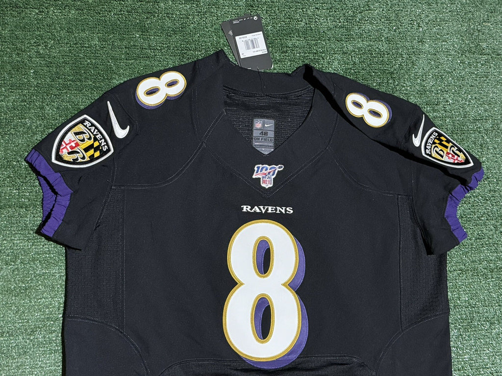 Lamar Jackson Baltimore Ravens Jersey #8 Nike Vapor Elite Black Size 48 (XL) NFL