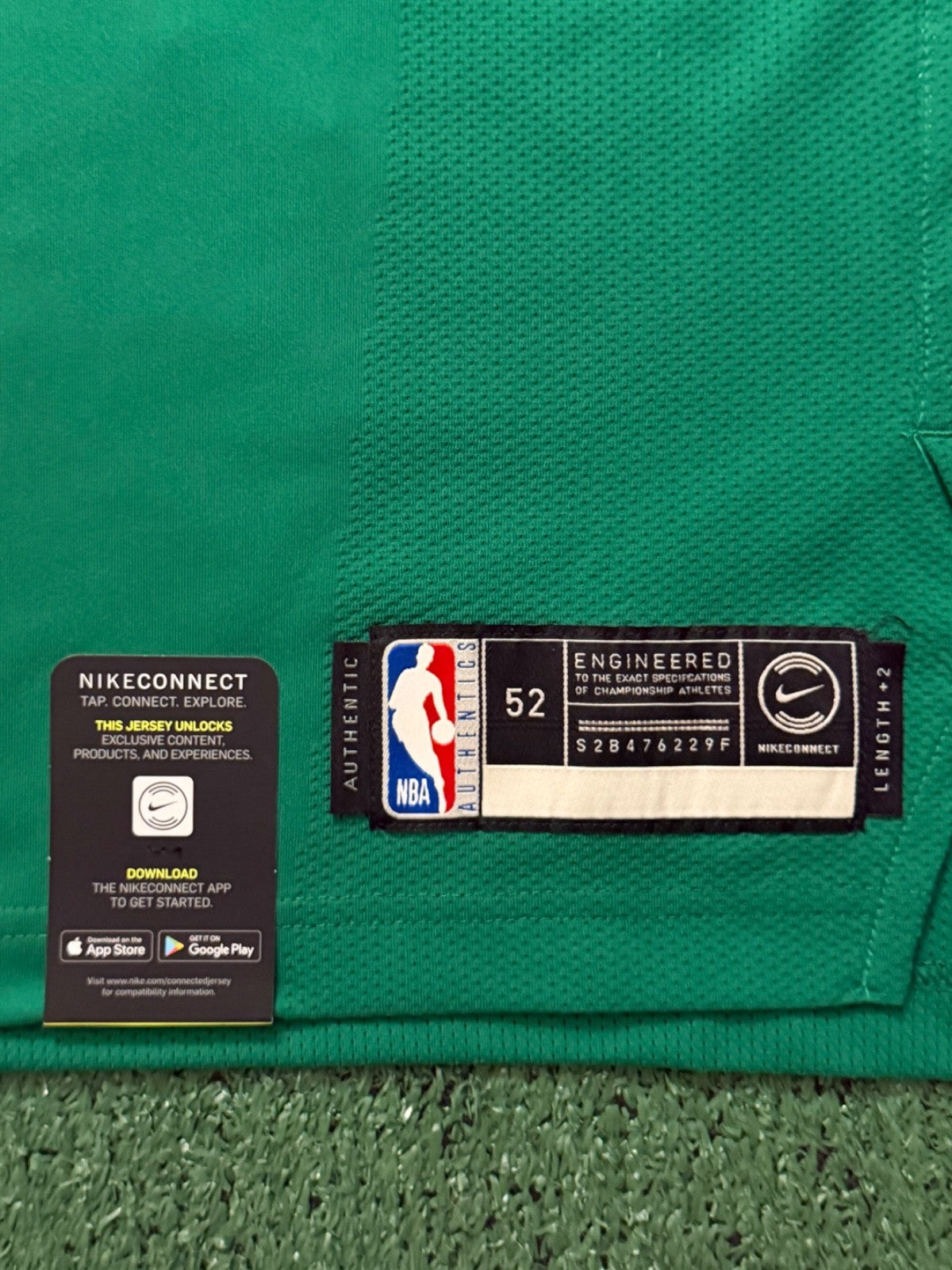 Jayson Tatum Boston Celtics Jersey #0 Nike VaporKnit Authentic Green Size 52 (XL) NBA