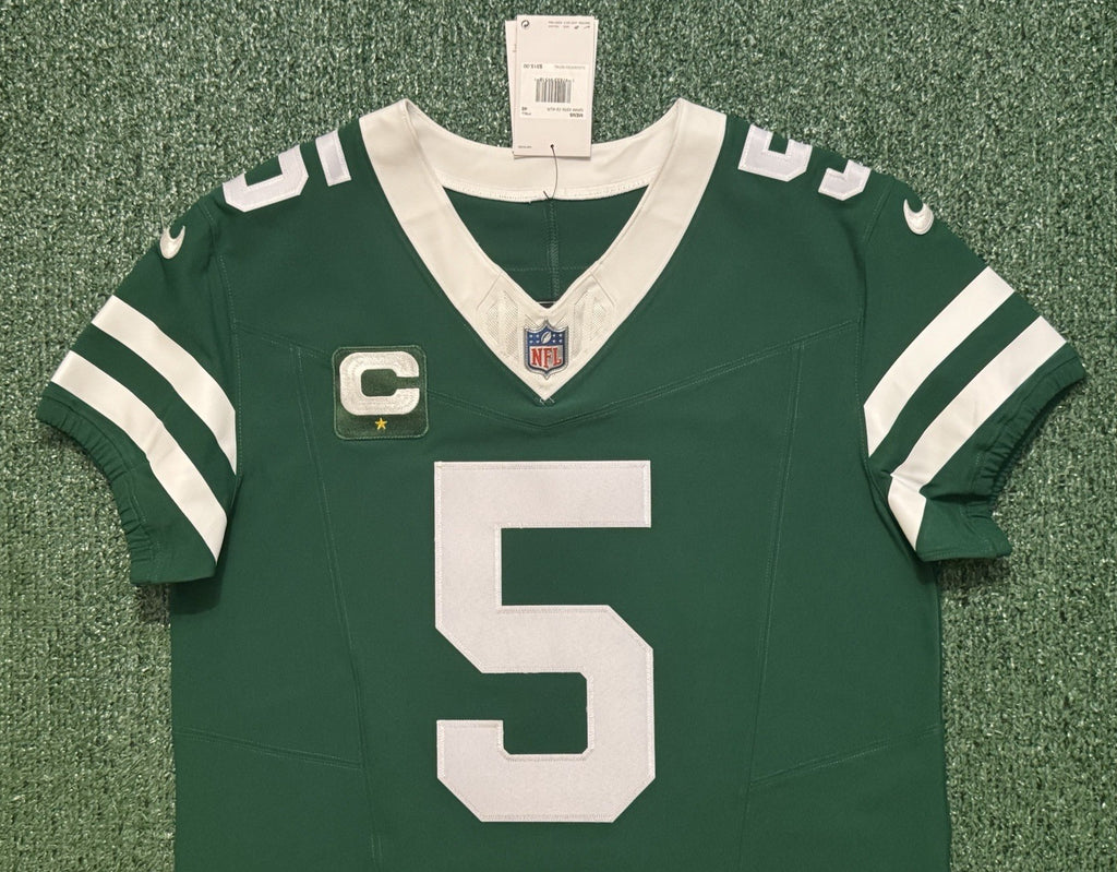 Garrett Wilson New York Jets Jersey #5 Nike Vapor Fuse Elite Green Size 40 (M) NFL