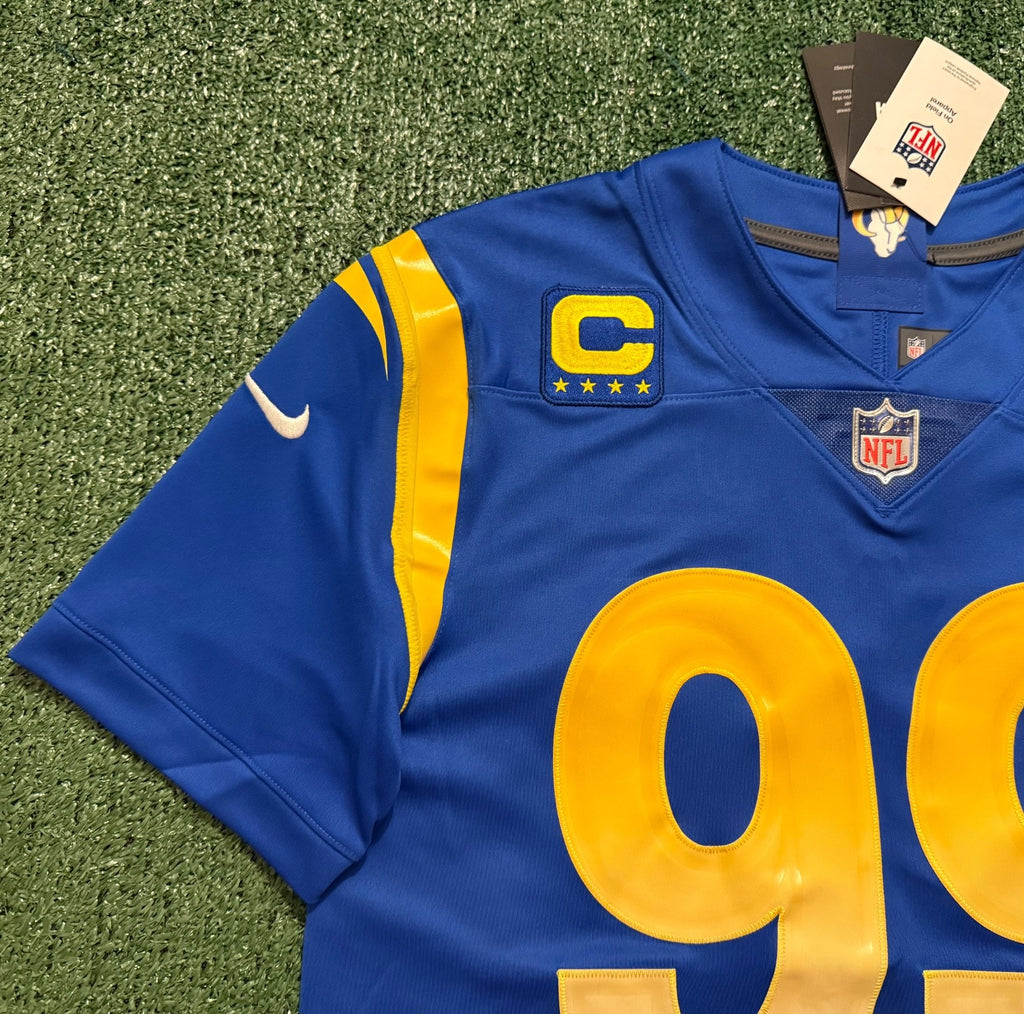 Aaron Donald Los Angeles Rams Jersey #99 Nike Vapor Limited Blue Size (Medium) NFL