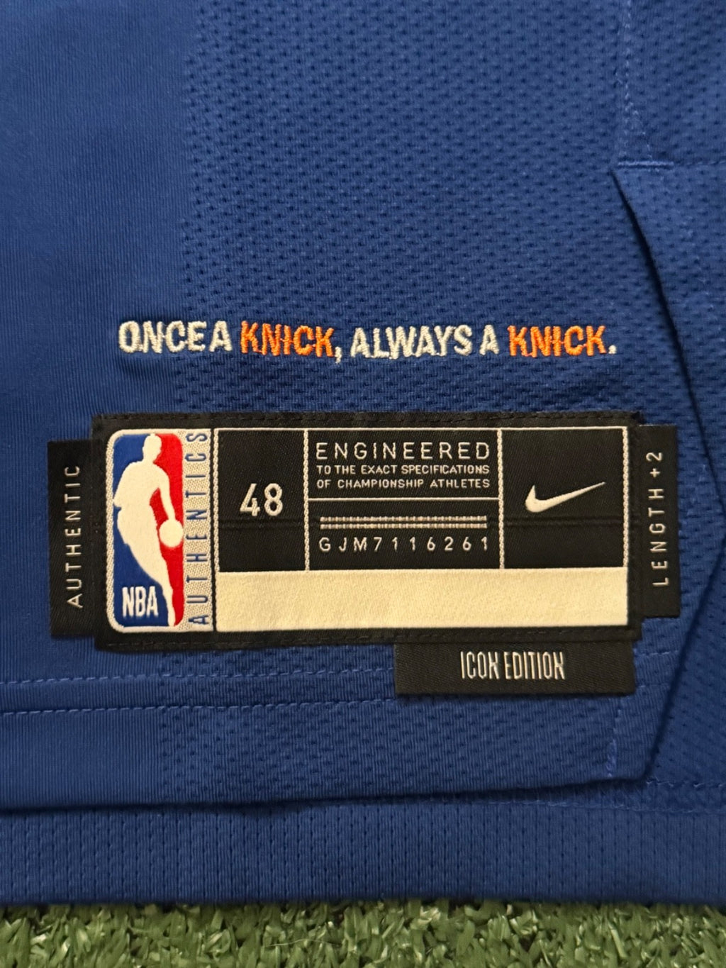Jalen Brunson New York Knicks Jersey #11 Nike ADV Authentic Blue Size 48 (L) NBA
