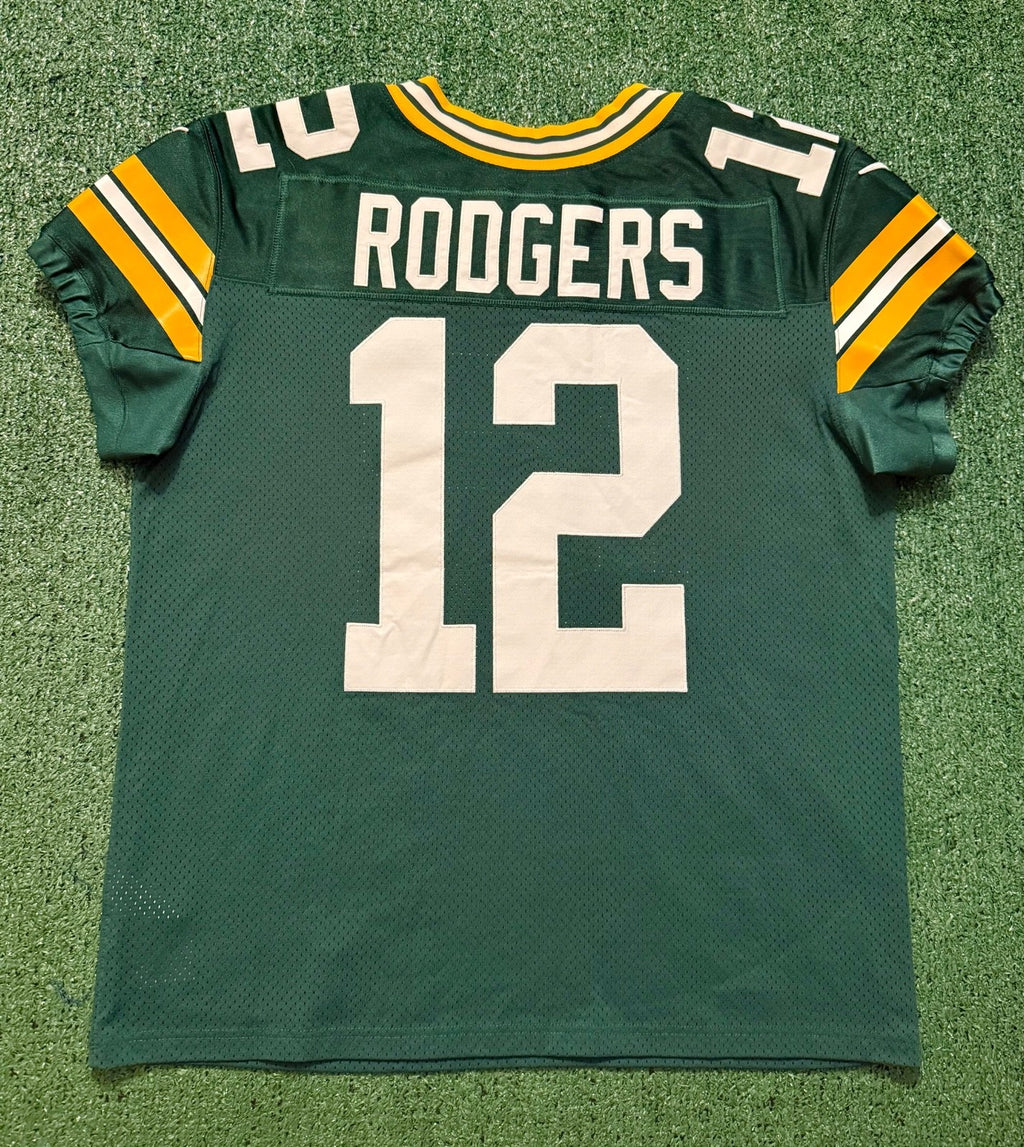 Aaron Rodgers Green Bay Packers Jersey #12 Nike Vapor Elite Green Size 44 (Large) NFL