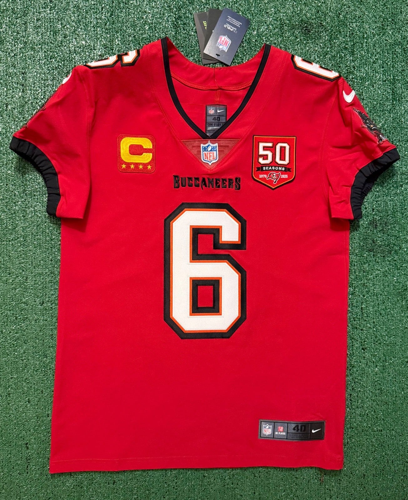 Baker Mayfield Tampa Bay Buccaneers Jersey #6 Nike Vapor Elite Red size 40 (Medium) NFL