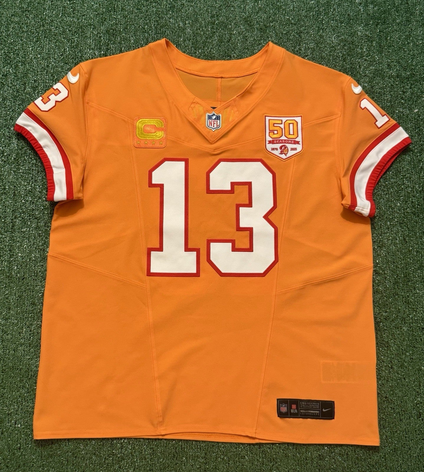 Mike Evans Tampa Bay Buccaneers Jersey #13 Nike Vapor FUSE Elite Orange Creamsicle Size 48 (XL) NFL