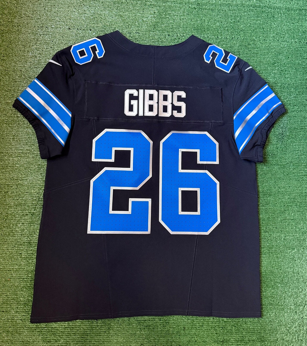 Jahmyr Gibbs Detroit Lions Jersey #26 Nike Vapor FUSE Elite Black Size 44 (Large) NFL