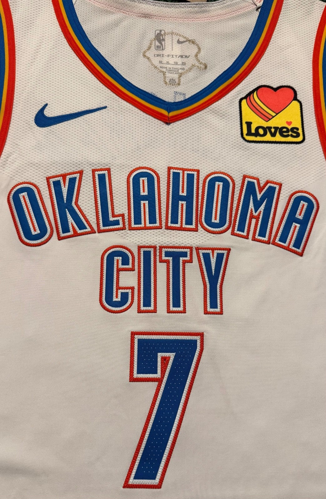 Chet Holmgren Oklahoma City Thunder Jersey #7 Nike ADV Authentic White Size 52 (XL) NBA