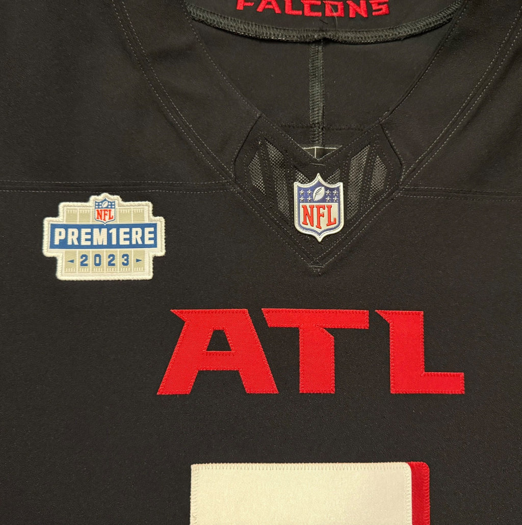Bijan Robinson Atlanta Falcons Jersey #7 Nike Vapor FUSE Elite Black Size 44 (Large) NFL
