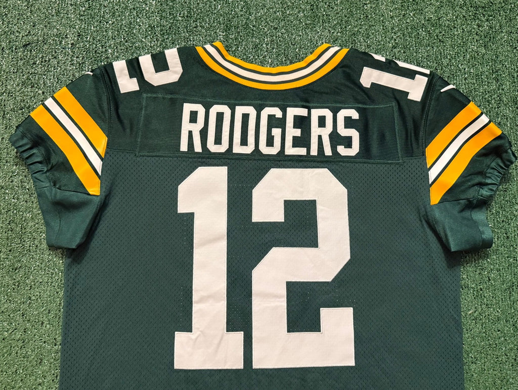 Aaron Rodgers Green Bay Packers Jersey #12 Nike Vapor Elite Green Size 44 (Large) NFL