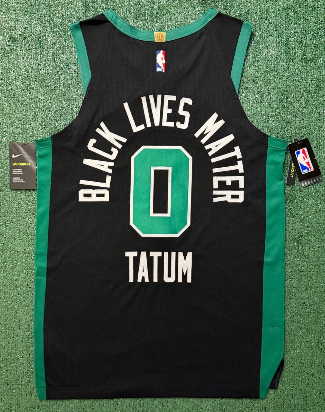 Jayson Tatum Boston Celtics Jersey #0 Nike VaporKnit Authentic Black Size 44 (M) NBA
