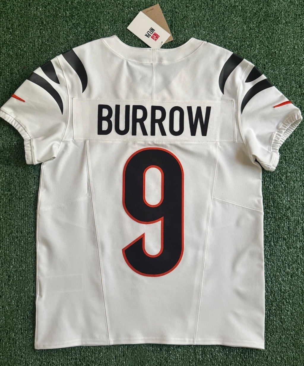 Joe Burrow Cincinnati Bengals Jersey #9 Nike Vapor FUSE Elite White Size 40 (M) NFL
