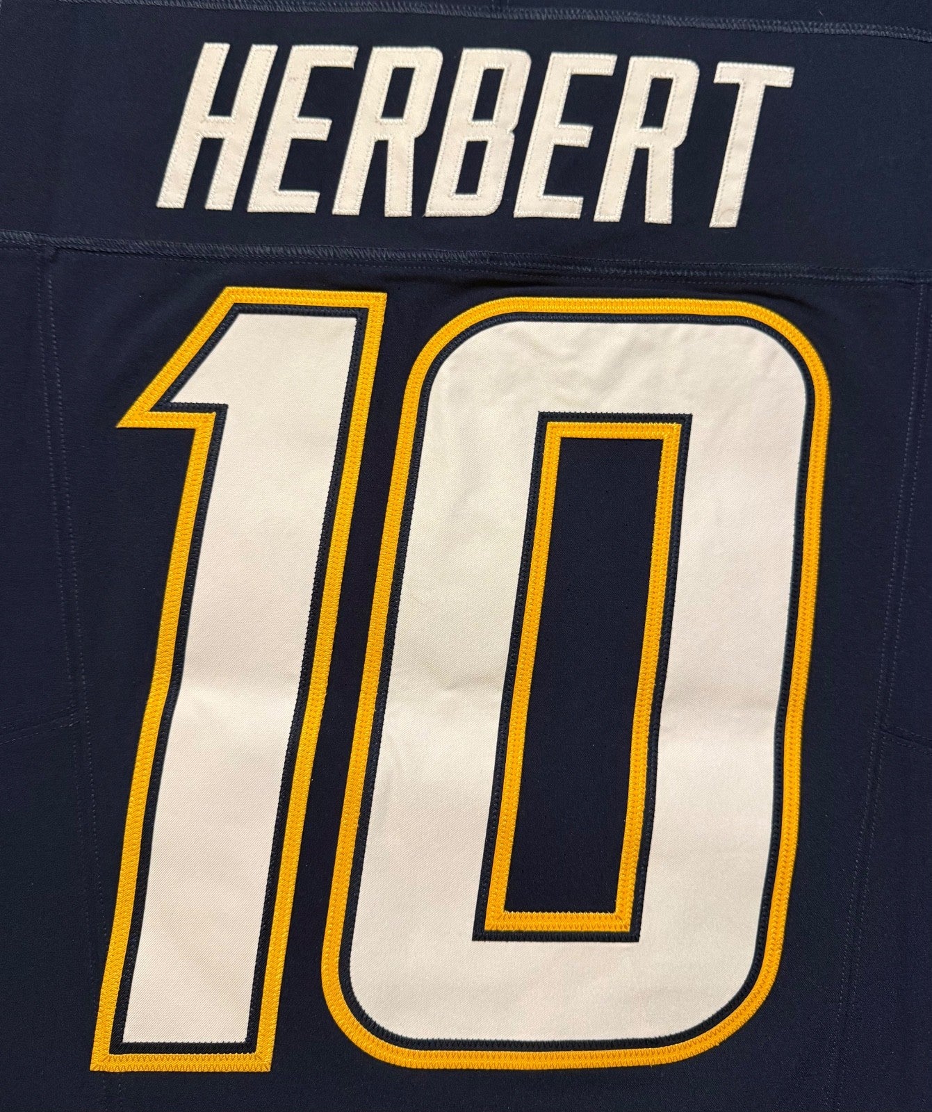Justin Herbert Los Angeles Chargers Jersey #10 Nike Vapor Fuse Elite Navy Size 48 (XL) NFL
