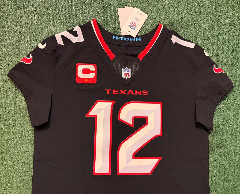 Nico Collins Houston Texans Jersey #12 Nike Vapor Fuse Elite Navy Size 44 (L) NFL
