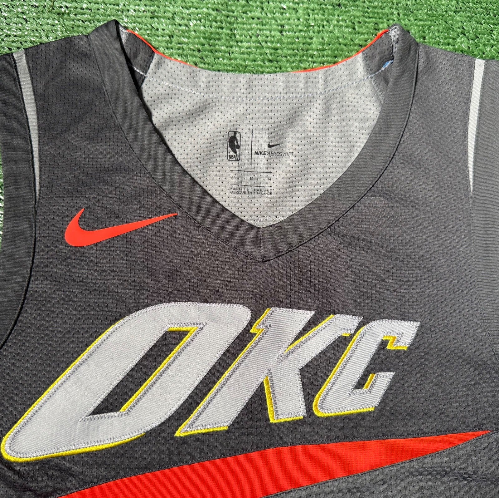 Russell Westbrook Oklahoma City Thunder Jersey #0 Nike Aeroswift Authentic Gray Size 44 (M) NBA