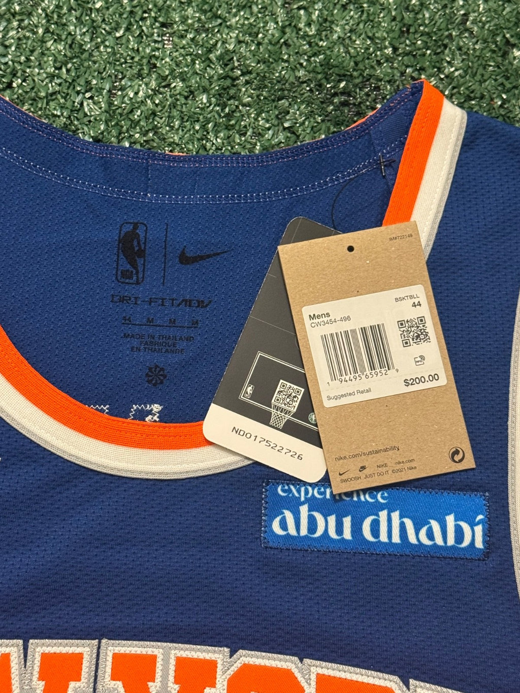 Jalen Brunson New York Knicks Jersey #11 Nike ADV Authentic Blue Size 44 (M) NBA