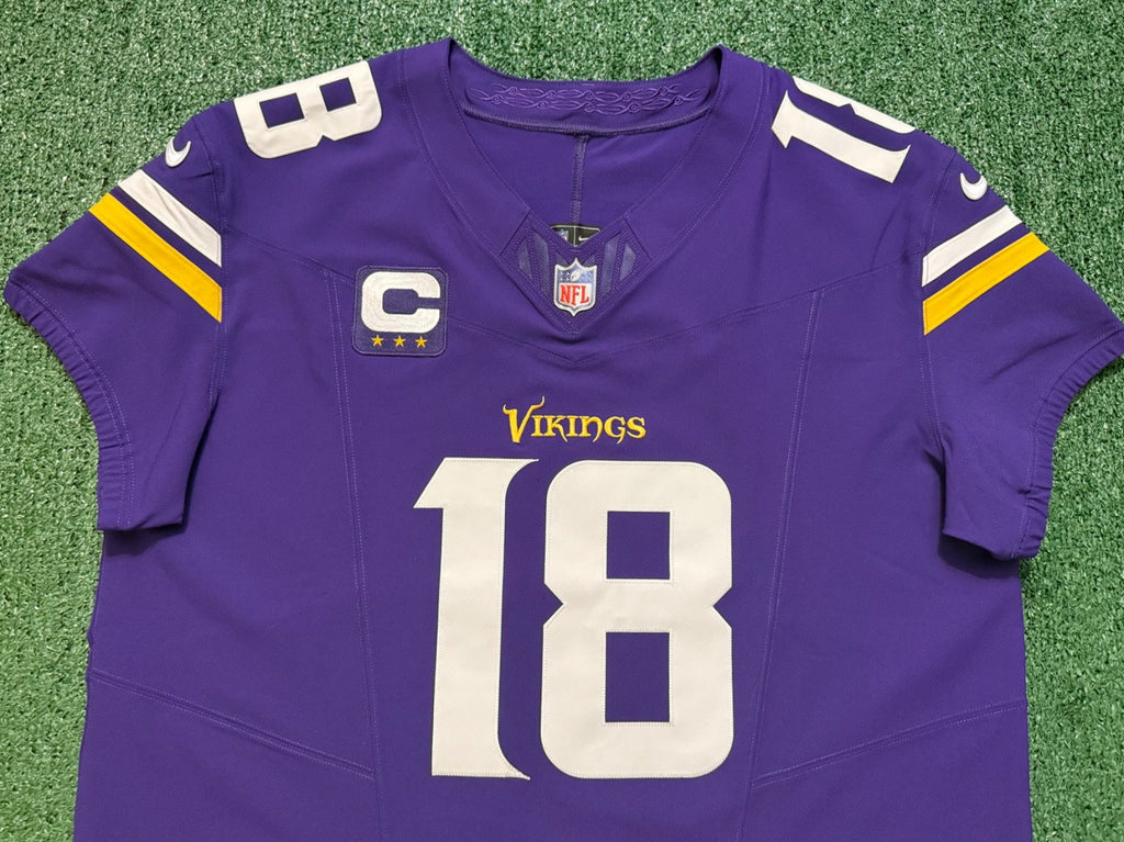 Justin Jefferson Minnesota Vikings Jersey #18 Nike Vapor FUSE Elite Purple Size 48 (XL) NFL