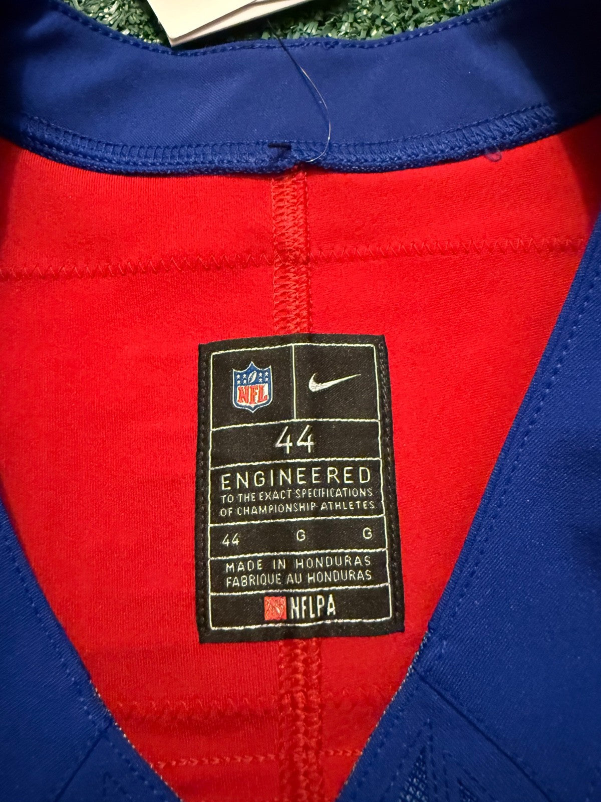 Malik Nabers New York Giants Jersey #1 Nike Vapor FUSE Elite red Size 44 (Large) NFL
