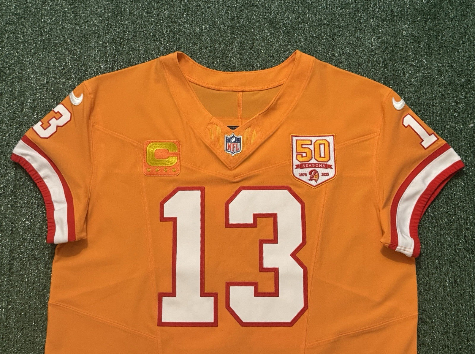 Mike Evans Tampa Bay Buccaneers Jersey #13 Nike Vapor FUSE Elite Orange Creamsicle Size 48 (XL) NFL
