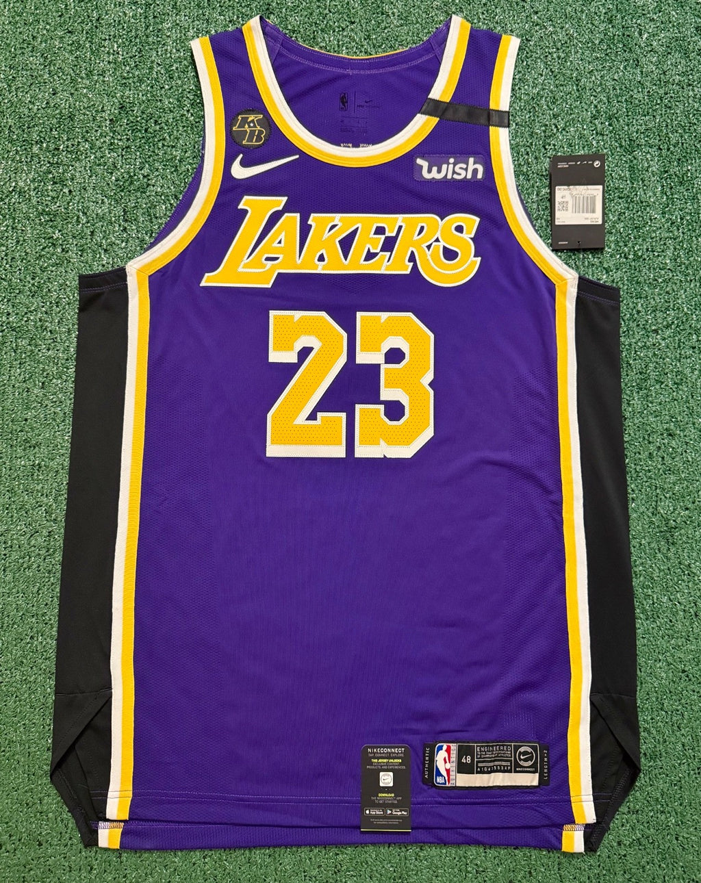 LeBron James Los Angeles Lakers Jersey #23 Nike VaporKnit Authentic Purple Size 48 (L) NBA