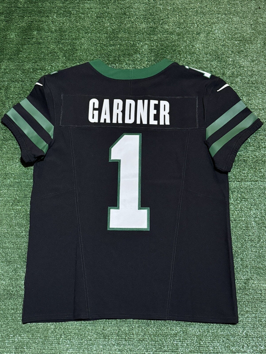 Sauce Gardner New York Jets Jersey #1 Nike Vapor Fuse Elite Black Size 40 (M) NFL