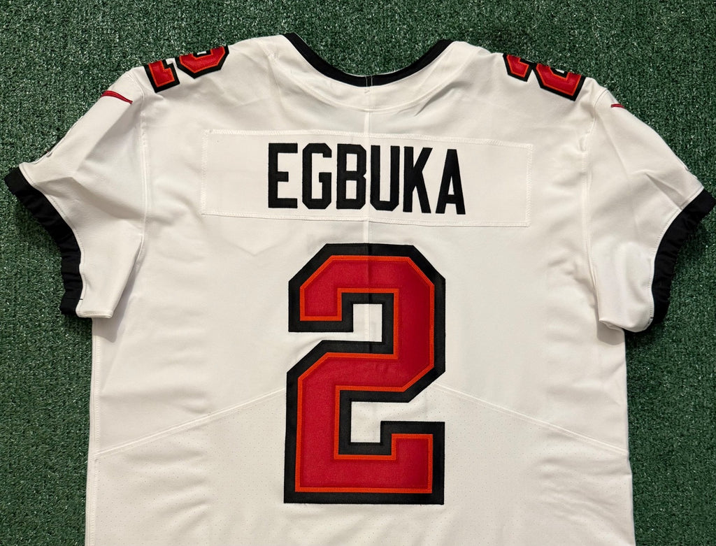 Emeka Egbuka Tampa Bay Buccaneers Jersey #2 Nike Vapor Elite White Size 48 (XL) NFL