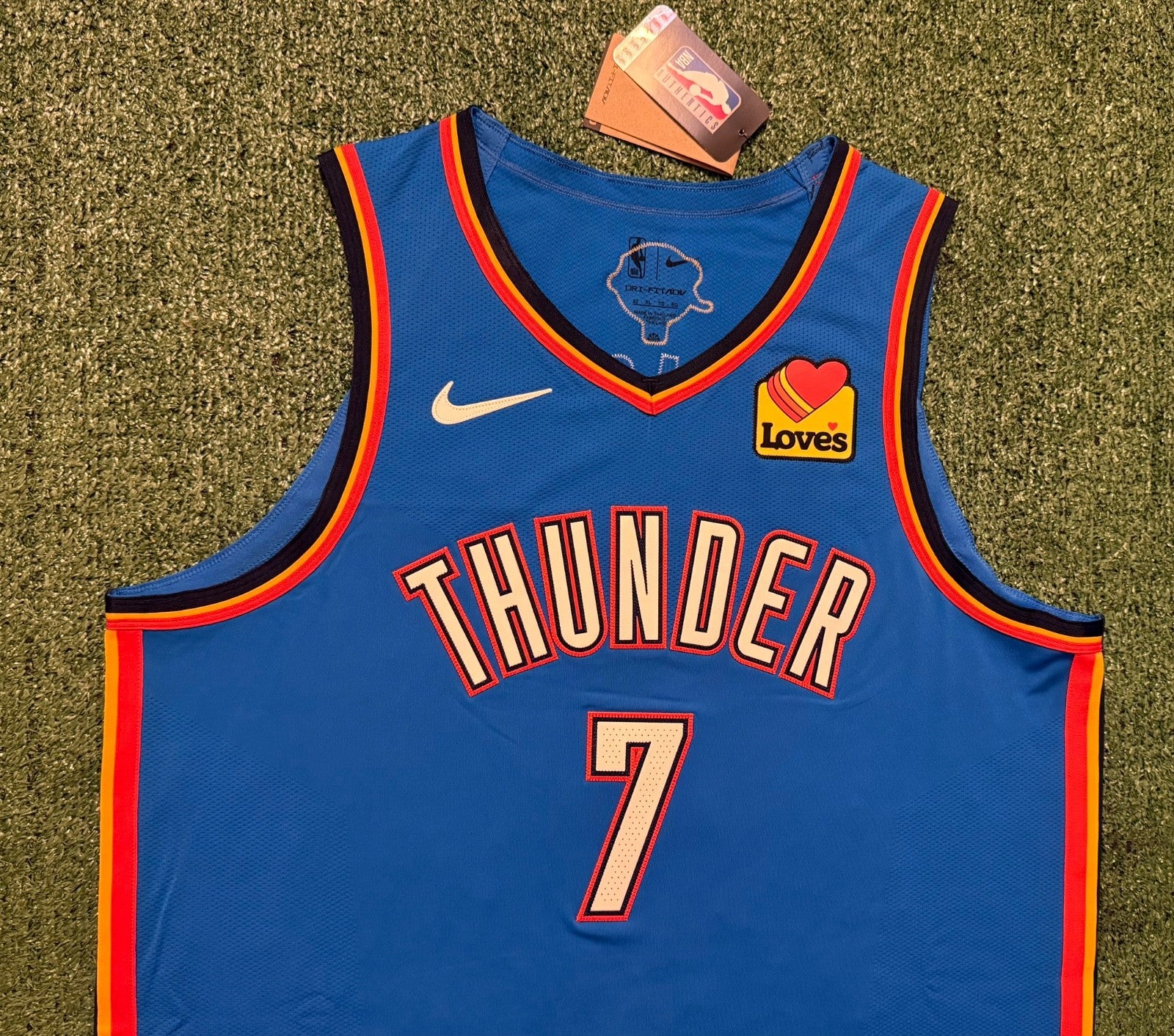 Chet Holmgren Oklahoma City Thunder Jersey #7 Nike ADV Authentic Blue Size 52 (XL) NBA
