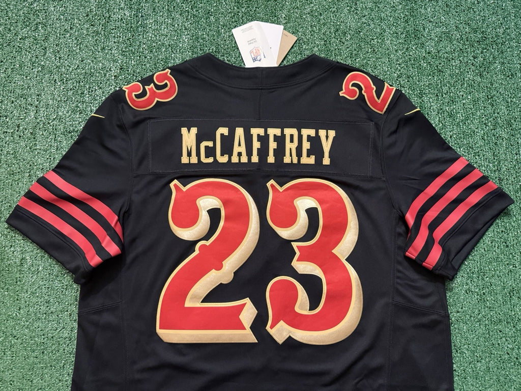 Christian McCaffrey San Francisco 49ers Jersey #23 Rivalry Limited Black Size (Large) NFL