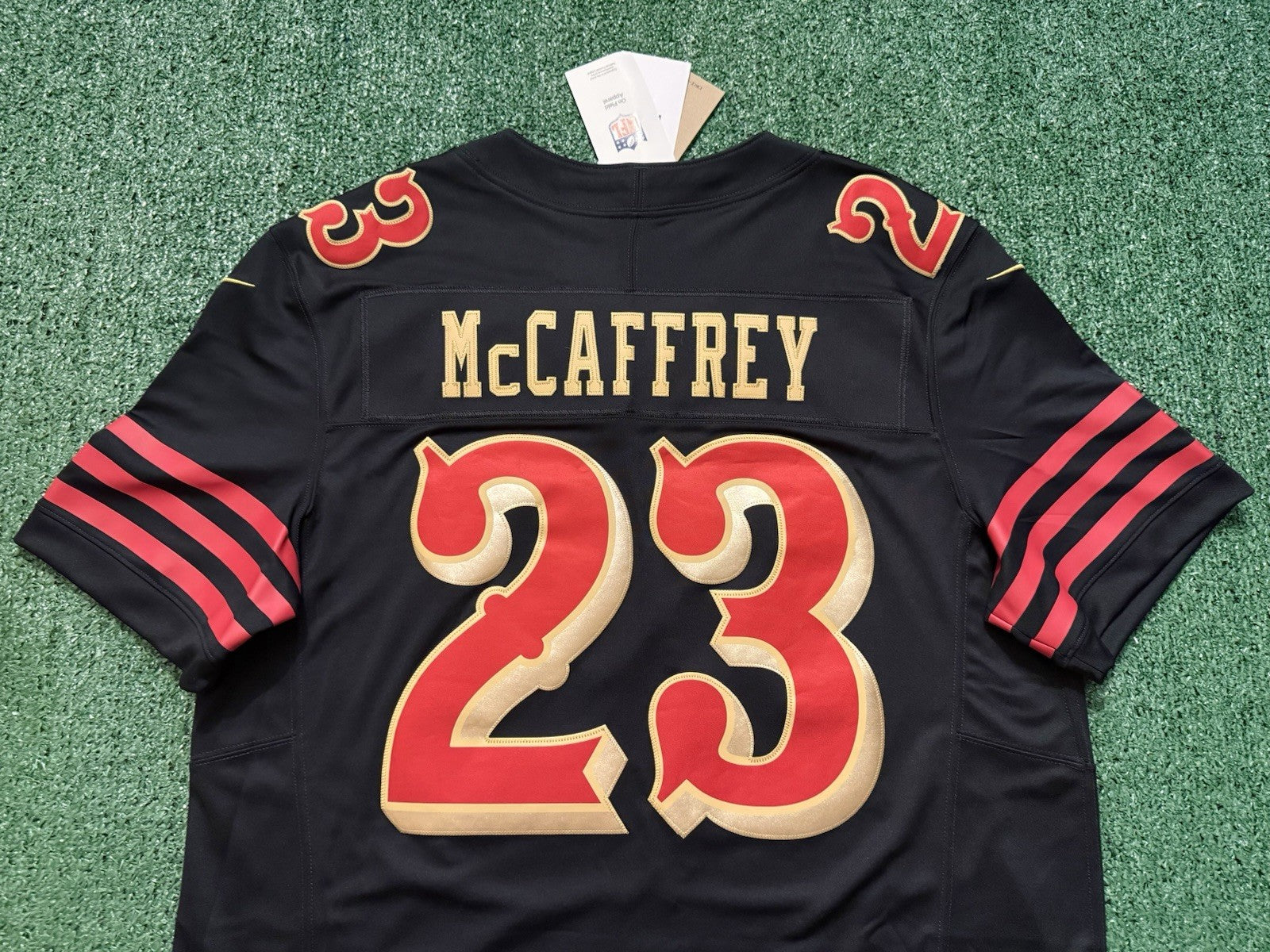 Christian McCaffrey San Francisco 49ers Jersey #23 Rivalry Limited Black Size (Large) NFL