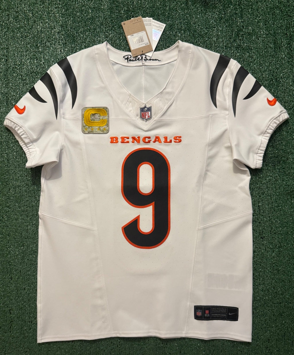 Joe Burrow Cincinnati Bengals Jersey #9 Nike Vapor FUSE Elite White Size 40 (M) NFL