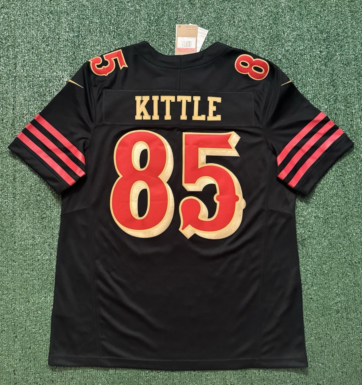 George Kittle San Francisco 49ers
Jersey #85 Nike FUSE Rivalry Black 
Size (Large) NFL