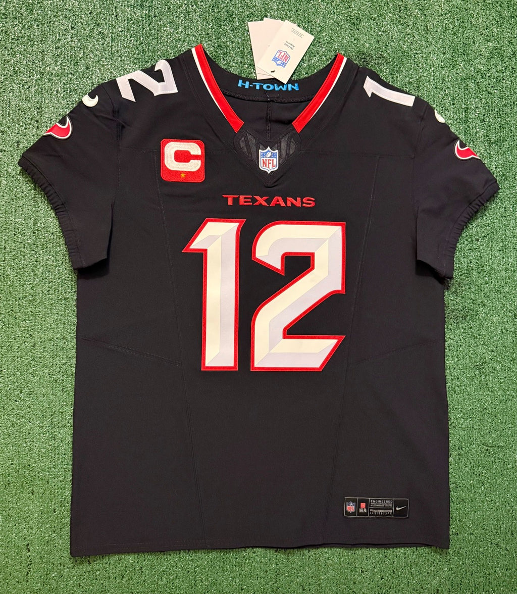 Nico Collins Houston Texans Jersey #12 Nike Vapor Fuse Elite Navy Size 44 (L) NFL