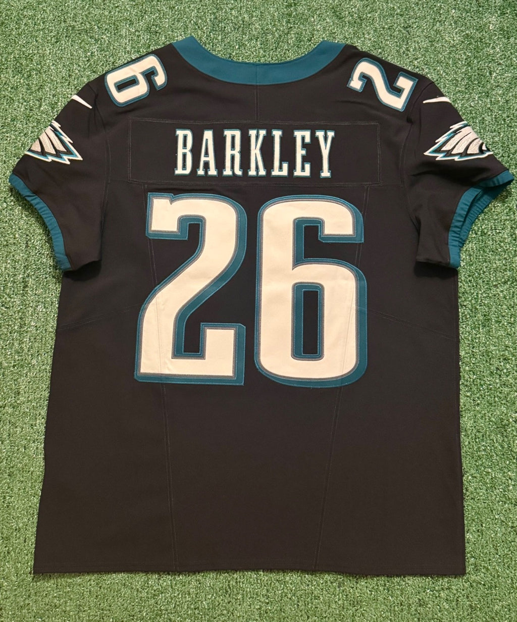 Saquon Barkley Philadelphia Eagles Jersey #26 Nike Vapor FUSE Elite Black Size 44 (Large) NFL