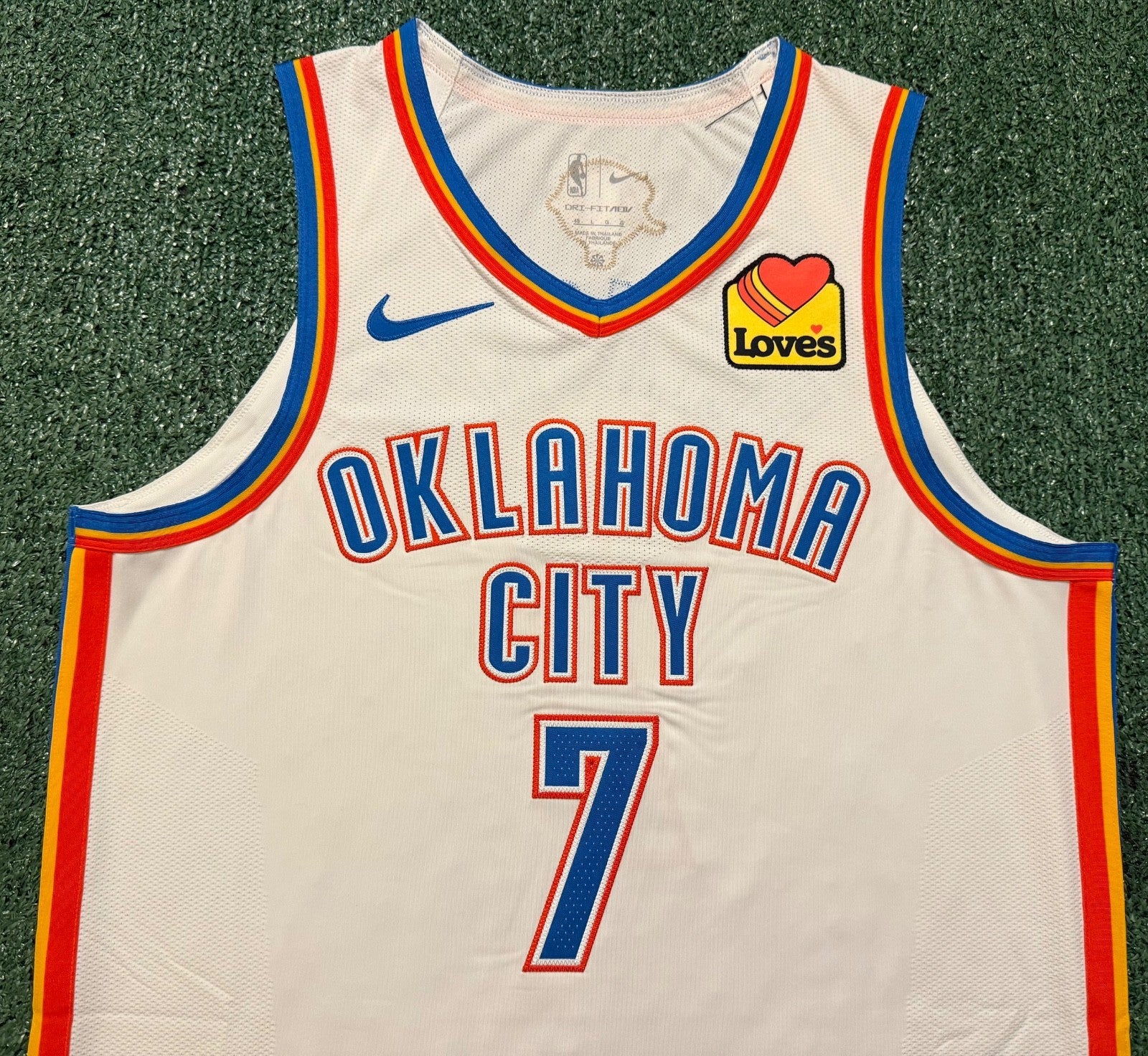 Chet Holmgren Oklahoma City Thunder Jersey #7 Nike ADV Authentic White Size 48 (L) NBA