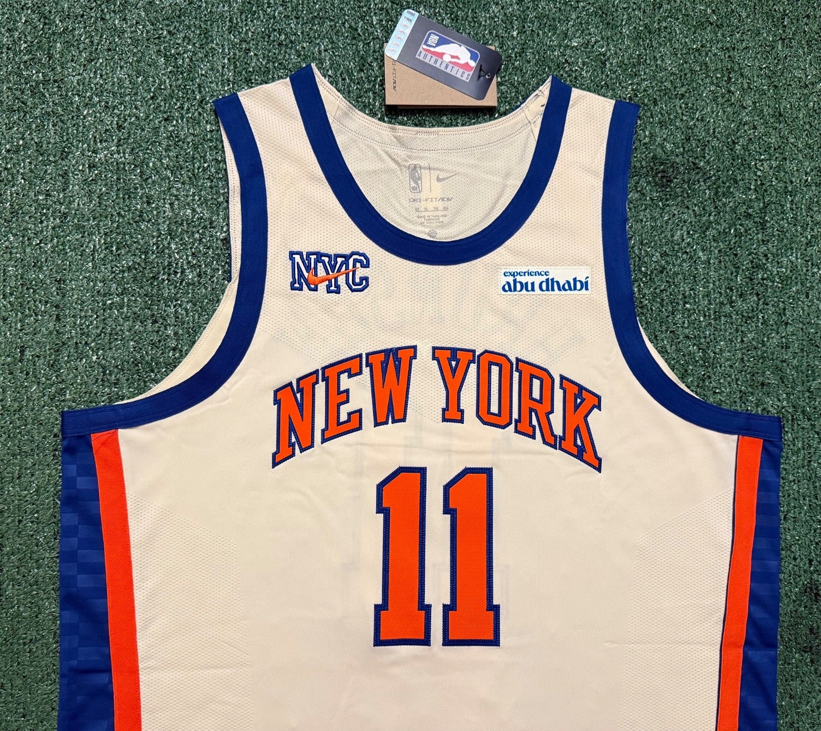 Jalen Brunson New York Knicks Jersey #11 Nike ADV Authentic Cream Size 52 (XL) NBA