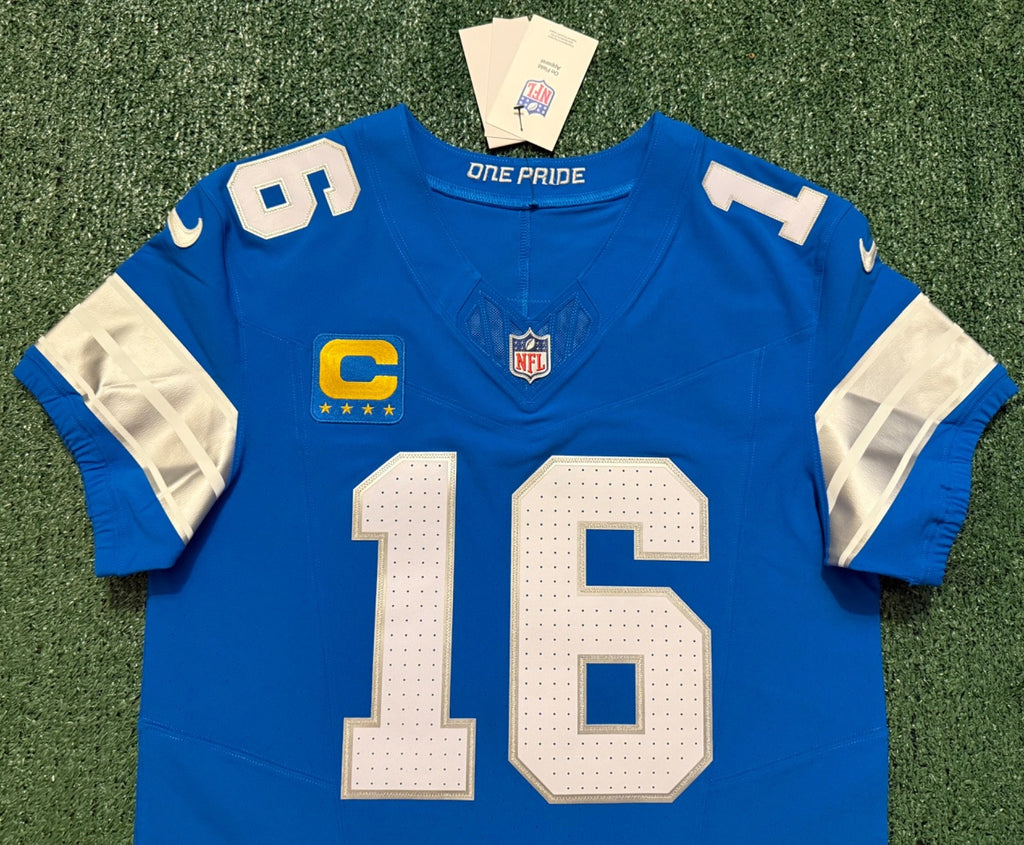 Jared Goff Detroit Lions Jersey #16  Nike Vapor FUSE Elite Blue Size 40 (Medium) NFL