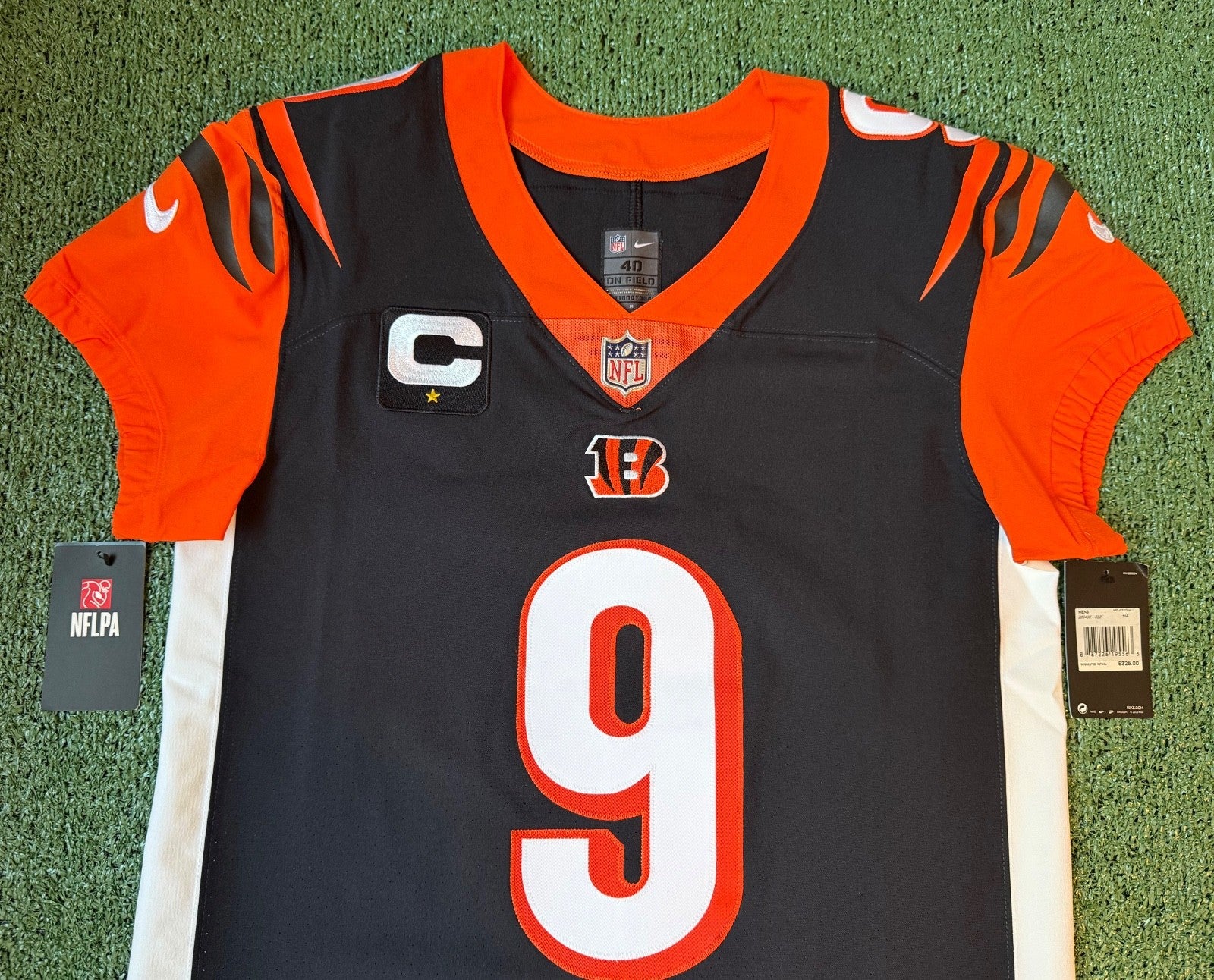 Joe Burrow Cincinnati Bengals Jersey #9 Nike Vapor Elite Black Size 40 (M) NFL