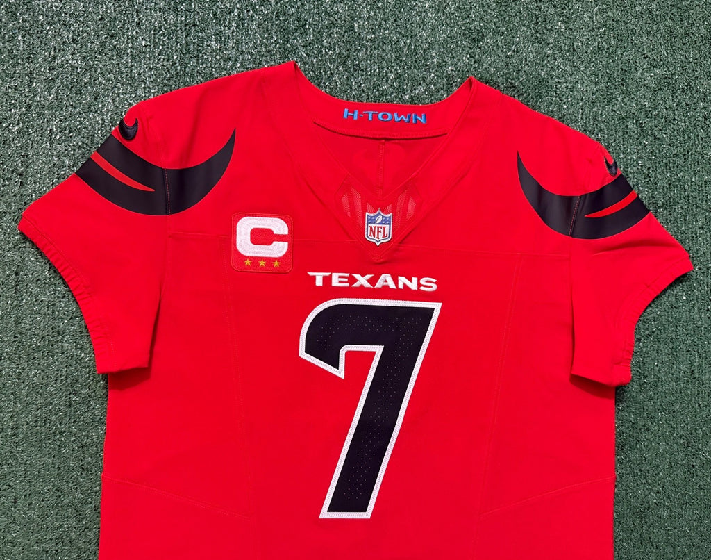 CJ Stroud Houston Texans Jersey #7 Nike Vapor Fuse Elite Red Size 44 (L) NFL
