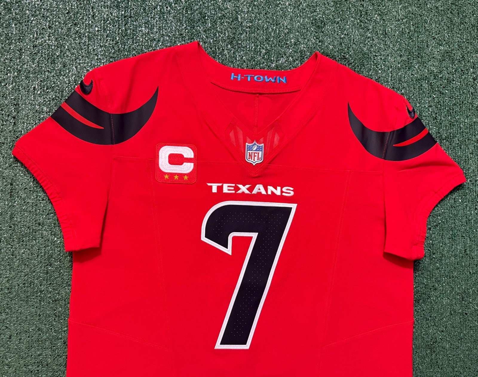 CJ Stroud Houston Texans Jersey #7 Nike Vapor Fuse Elite Red Size 44 (L) NFL