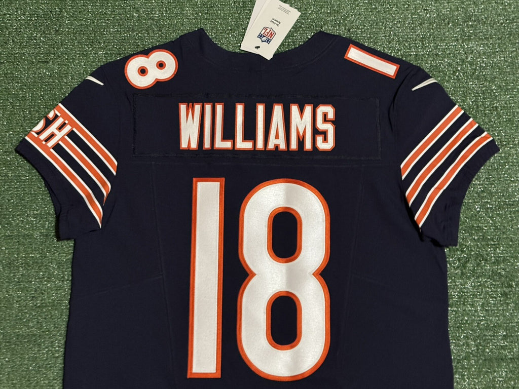 Caleb Williams Chicago Bears Jersey #18 Nike Vapor FUSE Elite Navy Size 44 (Large) NFL